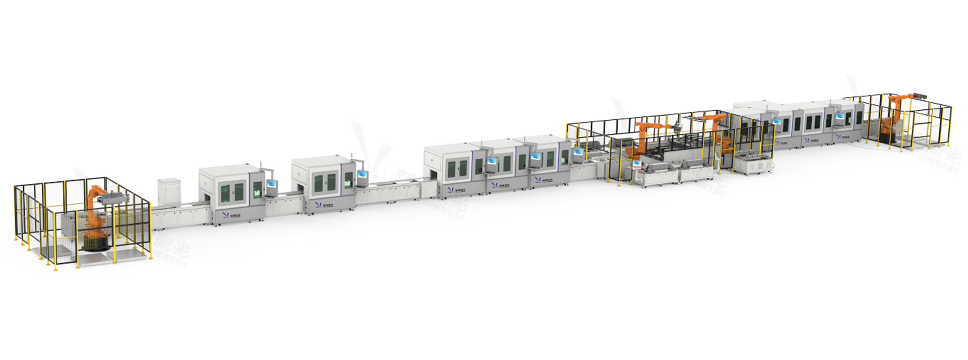 Ligne de production de module de batteries automatisée