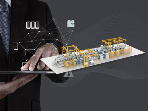 human and production line